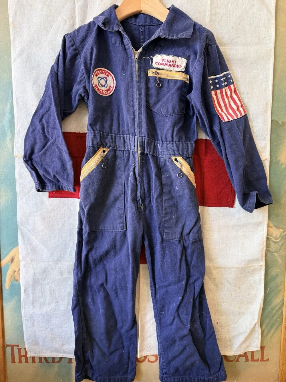 1940s 50s Child Flight Suit Manned Spacecraft Patch Space Race Coverall